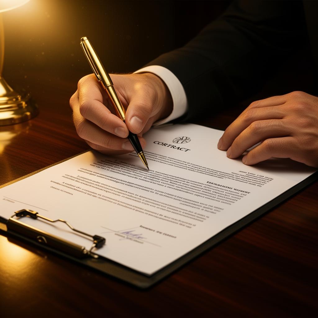 Assinatura de contrato governamental